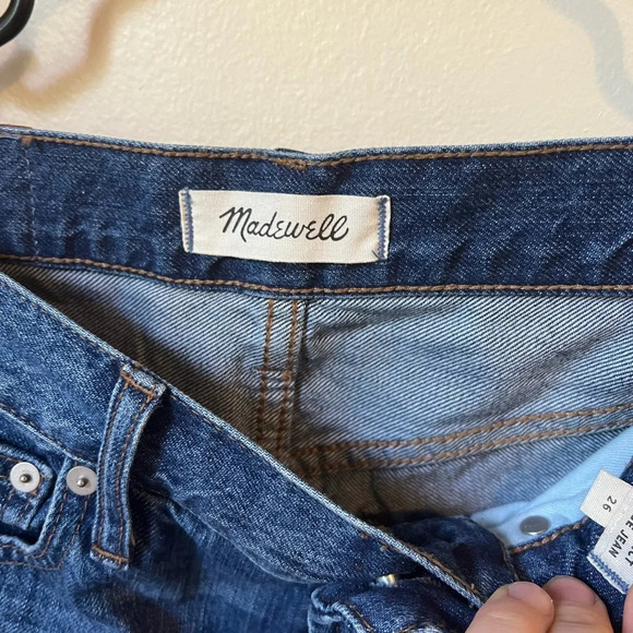 Madewell Perfect Vintage Metallic Tuxedo Stripe Jeans, size 26 - Picture 4 of 5